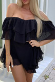Fashion Celebrities Solid Split Joint Off the Shoulder A Line Dresses