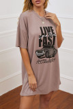 Fashion Street Print O Neck T-Shirts