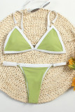 Fashion Sexy Solid Split Joint Swimwears