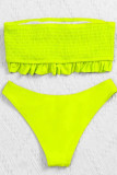 Fashion Simplicity Solid Split Joint Swimwears