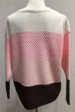 Fashion Casual Striped Split Joint O Neck Tops