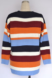Fashion Street Striped Split Joint Tops
