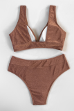 Fashion Sexy Solid Backless Swimwears