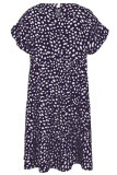 Fashion Street Print Flounce O Neck Printed Dress Dresses