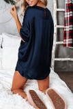 Fashion Living Solid Split Joint O Neck Short Sleeve Two Pieces