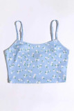 Fashion Casual Print Spaghetti Strap Tops