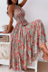 Fashion Street Print Split Joint Halter A Line Dresses