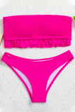 Fashion Simplicity Solid Split Joint Swimwears