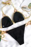 Fashion Sexy Solid Frenulum Swimwears