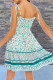 Fashion Street Print Split Joint Spaghetti Strap A Line Dresses