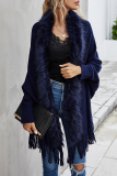 Casual Solid Tassel Split Joint Tops Sweater