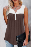 Fashion Casual Solid Split Joint V Neck Tops
