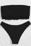 Fashion Simplicity Solid Split Joint Swimwears