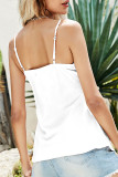 Fashion Casual Solid Split Joint Spaghetti Strap Tops