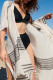 Fashion Vacation Striped Split Joint Swimwears Cover Up