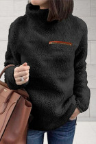 Fashion Street Solid Split Joint Turtleneck Tops