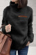 Fashion Street Solid Split Joint Turtleneck Tops