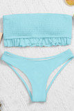 Fashion Simplicity Solid Split Joint Swimwears