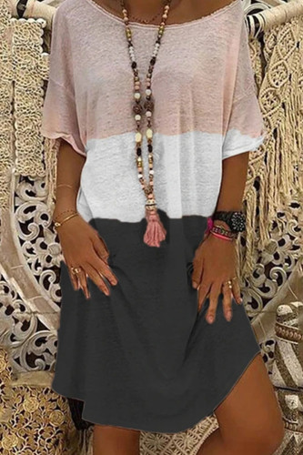 Fashion Street Solid Split Joint O Neck Princess Dresses