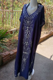 Fashion Vacation Print Split Joint Swimwears Cover Up