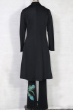 Fashion Street Print Turndown Collar Long Sleeve Three Pieces