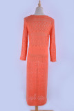 Fashion Vacation Solid Hollowed Out Swimwears Cover Up