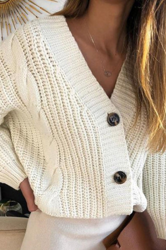 Fashion Casual Solid Split Joint V Neck Tops