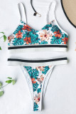 Fashion Vacation Print Split Joint Swimwears