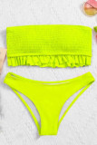 Fashion Simplicity Solid Split Joint Swimwears