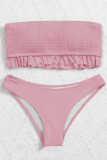 Fashion Simplicity Solid Split Joint Swimwears