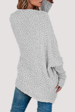 Casual Solid Pocket V Neck Tops Sweater