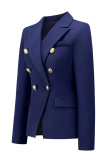 Fashion Street Solid Turn-back Collar Outerwear