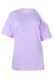 Casual Solid O Neck T-Shirts