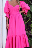 Fashion Street Solid Split Joint Off the Shoulder A Line Dresses