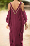 Fashion Vacation Solid Split Joint Swimwears Cover Up