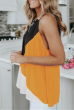 Elegant Patchwork Contrast Halter Tops