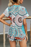 Casual Print Basic O Neck T-Shirts