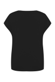 Casual Solid Fold O Neck T-Shirts