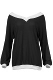 Fashion Casual Solid Split Joint V Neck T-Shirts