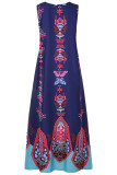 Fashion Sexy Print V Neck Printed Dresses