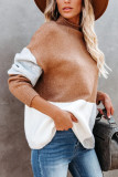 Fashion Street Striped Pullovers Half A Turtleneck Tops