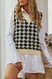Fashion Casual Geometric Split Joint V Neck Tops