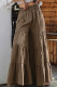 Fashion Casual Solid Split Joint Loose Mid Waist Wide Leg Bottoms