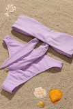 Fashion Sexy Solid Frenulum Swimwears