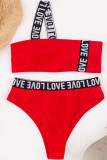 Fashion Sexy Print Split Joint Swimwears
