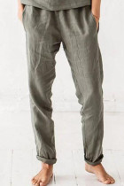 Fashion Casual Solid Loose Straight Bottoms