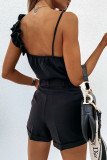 Fashion Street Solid Split Joint V Neck Tops