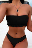 Fashion Simplicity Solid Split Joint Swimwears