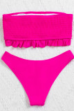 Fashion Simplicity Solid Split Joint Swimwears