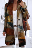 Fashion Street Print Turn-back Collar Outerwear